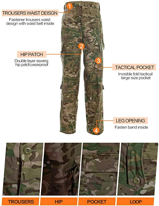 New Digital Desert Breathable Multi-Color Men Army Tactical Military Soldier Outdoor Mountaineering Hunting Sports Rip-Stop Combat Acu Camouflage Uniforms