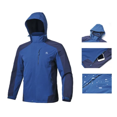 Men Waterproof/Windproof/Breathable Claiming Outerwear Outdoor Sport Jacket with High Soft Stretched Fabric