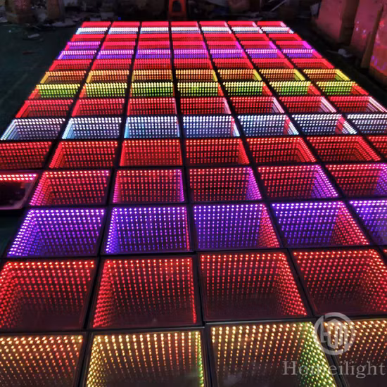 Outdoor Waterproof 500kg Custimized 3D Mirrow Infinity LED Dance Floor