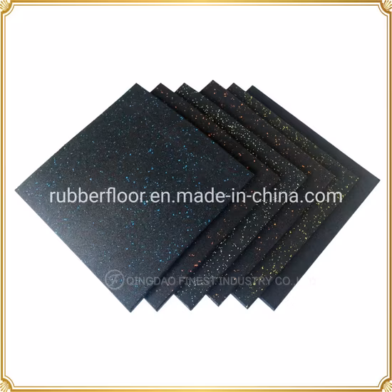 15mm Thick Rubber Gym Floor Mat Tiles, Premium Rubber Gym Mat Flooring, Commercial Rubber Floor Mat, Home Fitness Rubber Tile Floor for Crossfit
