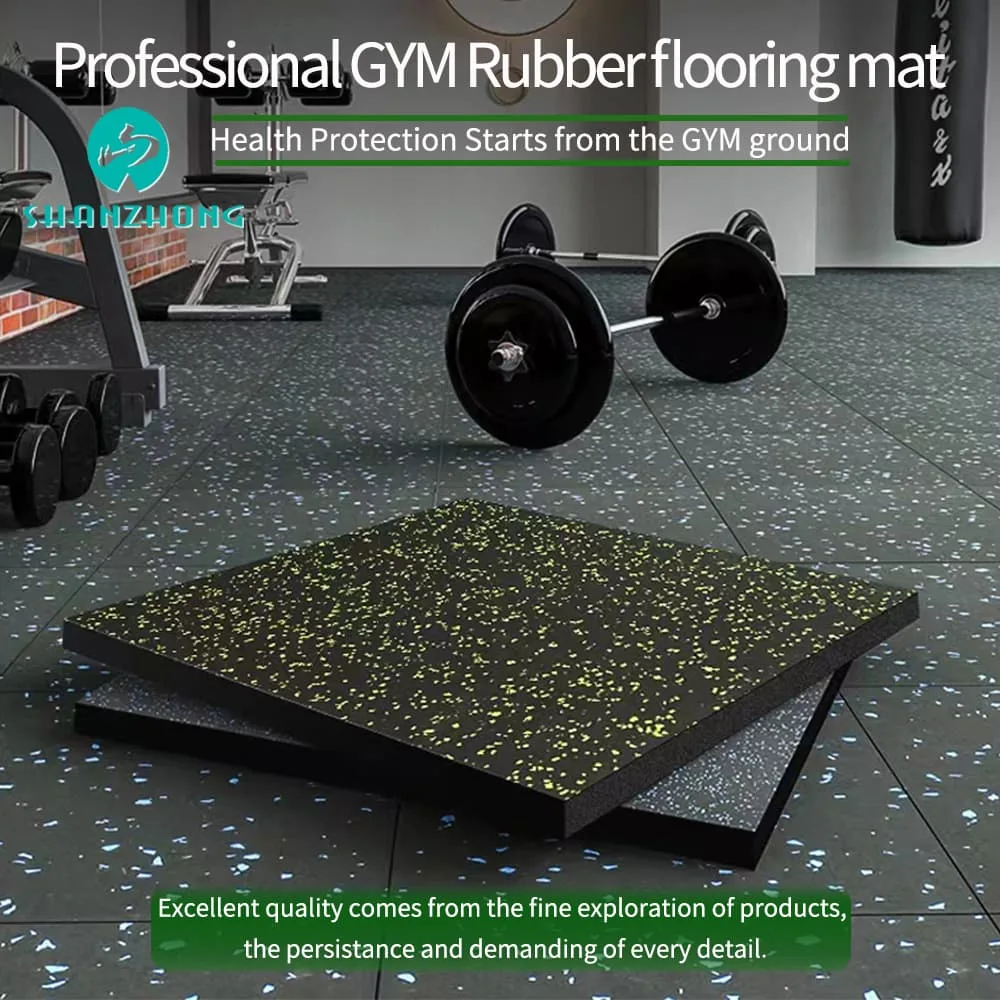 Color-Dotting Rubber Flooring Pretty Safety Non-Toxic Gym Sports Rubber Tiles Rubber Flooring Mats Interlocking Rubber Ground Floor