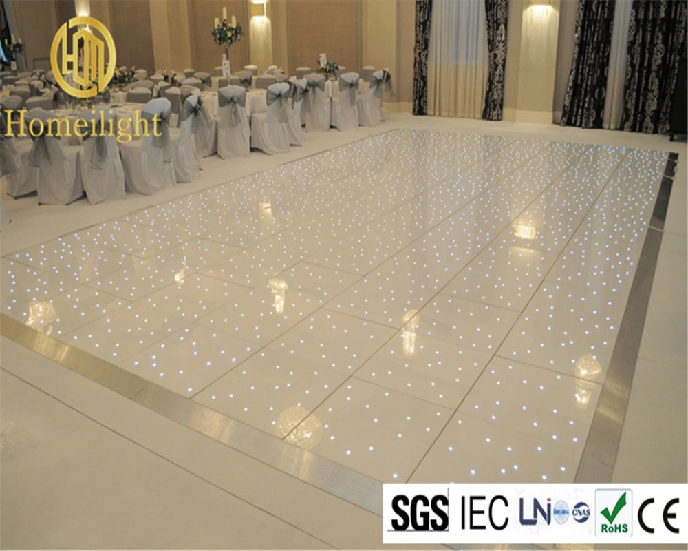 The Fashionable and Newest Wedding Decoration LED Dance Floor with White Starlit