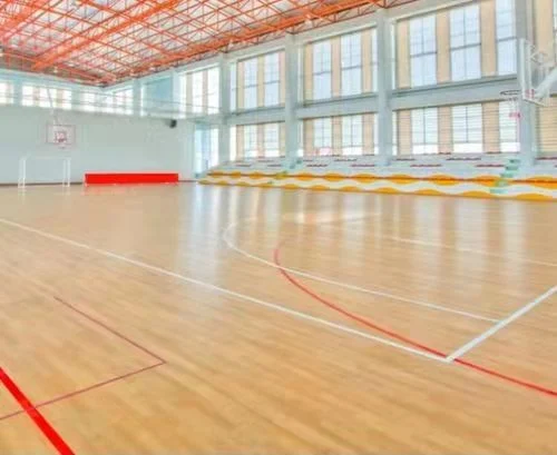 Commercial 1.8m Width 4.5mm 6mm 8mm Thickness Sports PVC Flooring Anti-Slip Sports Court Economical Portable Basketball Volleyball Badminton Court Flooring